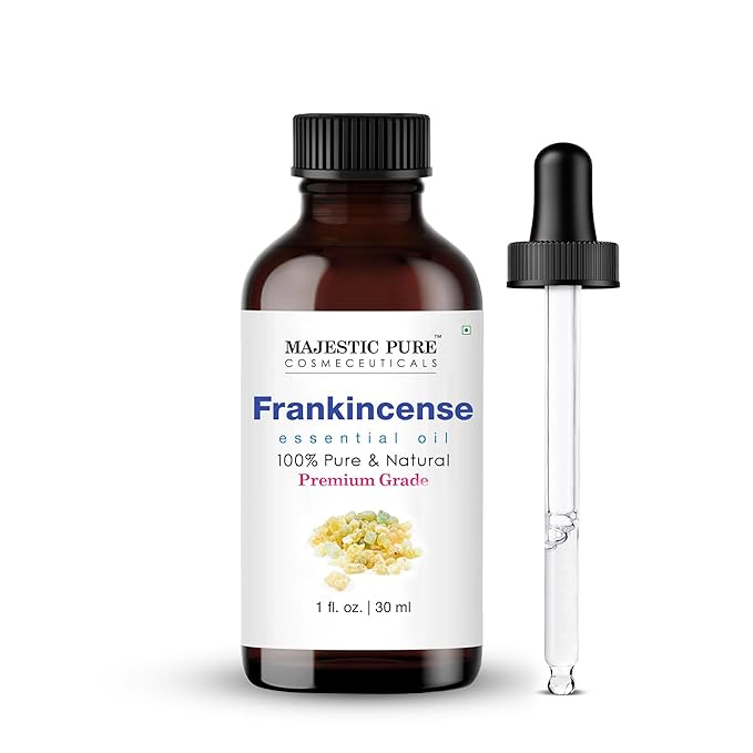 Majestic Pure Frankincense Essential Oil with Glass Dropper - 1 Fl Oz - 100% Pure and Natural Frankincense Oil - Premium Grade Essential Oils for Diffuser, Aromatherapy, Soap and Candle Making - Bloomnest