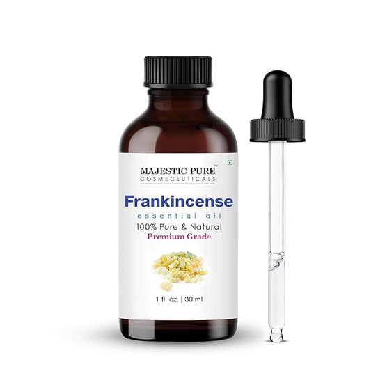 Majestic Pure Frankincense Essential Oil with Glass Dropper - 1 Fl Oz - 100% Pure and Natural Frankincense Oil - Premium Grade Essential Oils for Diffuser, Aromatherapy, Soap and Candle Making - Bloomnest