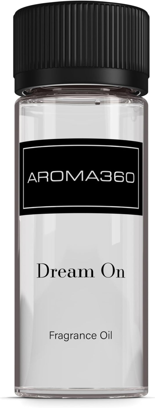 Aroma360 - Dream On Fragrance Oil Blend | Hotel Inspired for Luxury Essential Oil Diffusers | Aromatherapy Scent Diffuser Oil | Serene White Tea, Healing Aloe Vera, and Warm Earthy Cedar - 50ML - Bloomnest