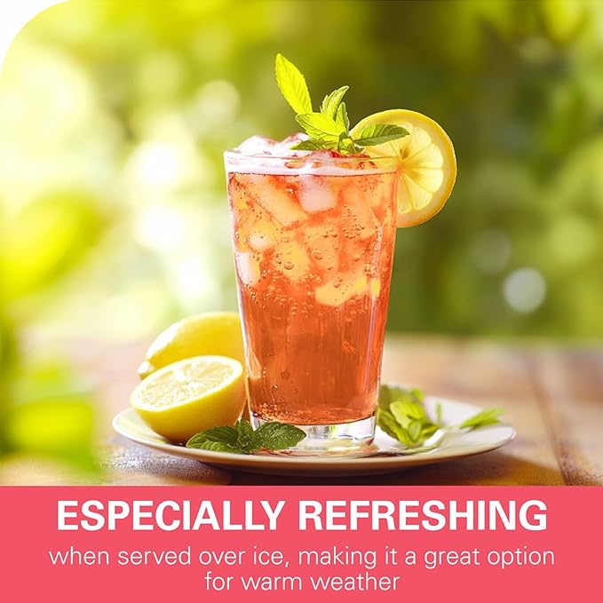 WT WEETEE Peach Herbal Tea Bags, Caffeine Free Tea Made with Rose Hip, Orange Peel, Hawthorn, Chamomile, Hibiscus & More, 100 Counts Peach and Herbs Good for Iced - Bloomnest