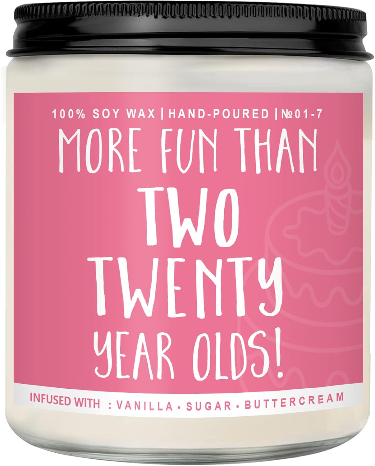 40th Birthday Gifts for Women, Perfect Birthday Present, Funny Presents for Mom, Friends, Wife, Sister, 7oz Vanilla Cream-Scented Candle