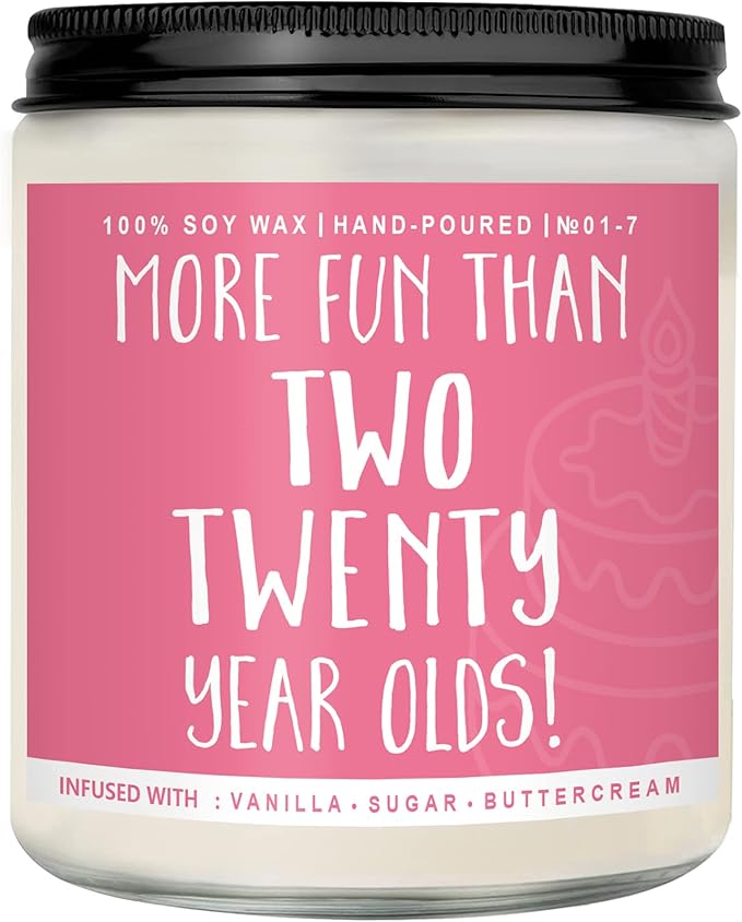 40th Birthday Gifts for Women, Perfect Birthday Present, Funny Presents for Mom, Friends, Wife, Sister, 7oz Vanilla Cream-Scented Candle - Bloomnest