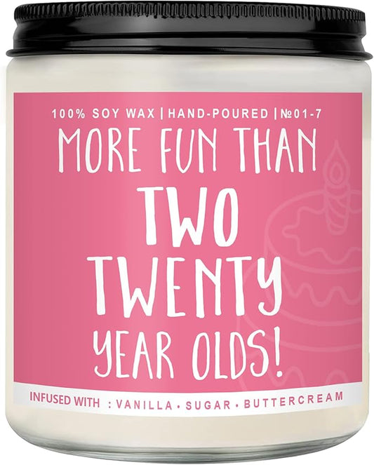 40th Birthday Gifts for Women, Perfect Birthday Present, Funny Presents for Mom, Friends, Wife, Sister, 7oz Vanilla Cream-Scented Candle - Bloomnest