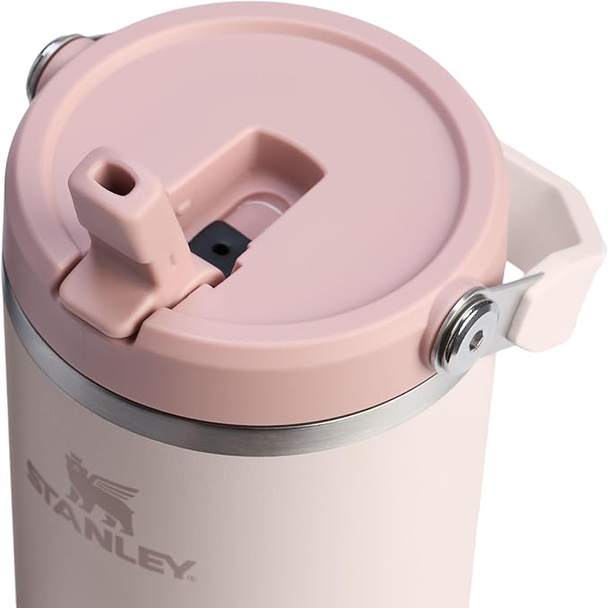 STANLEY IceFlow 2.0 Flip Straw Tumbler with Handle 40 oz | Twist On Lid and Flip Up Straw | Leak Resistant Water Bottle | Insulated Stainless Steel | BPA-Free | Rose Quartz - Bloomnest