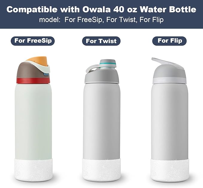 Silicone Boot for Owala Water Bottle 24 oz 32 oz 40 oz, Anti-Slip Protective Sleeve for FreeSip/Twist/Flip Stainless Steel Water Bottles Accessories BEONSKY