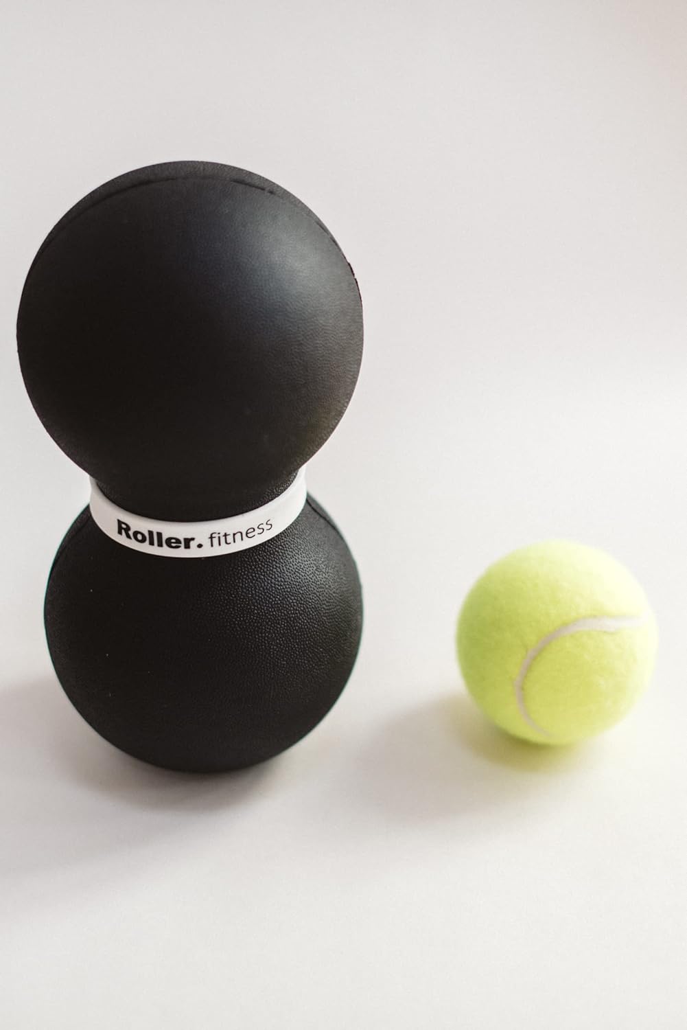 Roller Fitness Infinity Roller, Peanut Foam Roller, Large 8-Inch Double Massage Ball Exercise Roller (Black - Firm)