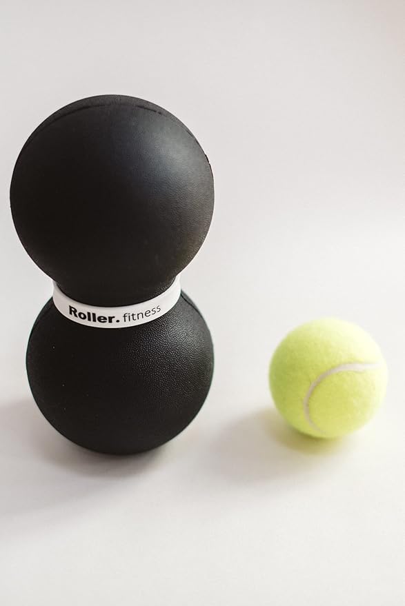 Roller Fitness Infinity Roller, Peanut Foam Roller, Large 8-Inch Double Massage Ball Exercise Roller (Black - Firm) - Bloomnest