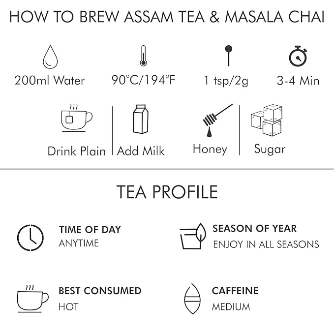 Octavius Indian Tea Collection in Handcrafted Pouches - 225 Gm | Assorted 3 Black Loose Leaf Teas | Indian Masala, Darjeeling, Assam | Premium Gift Box | 3 X 75 Each (2.64oz) - Bloomnest