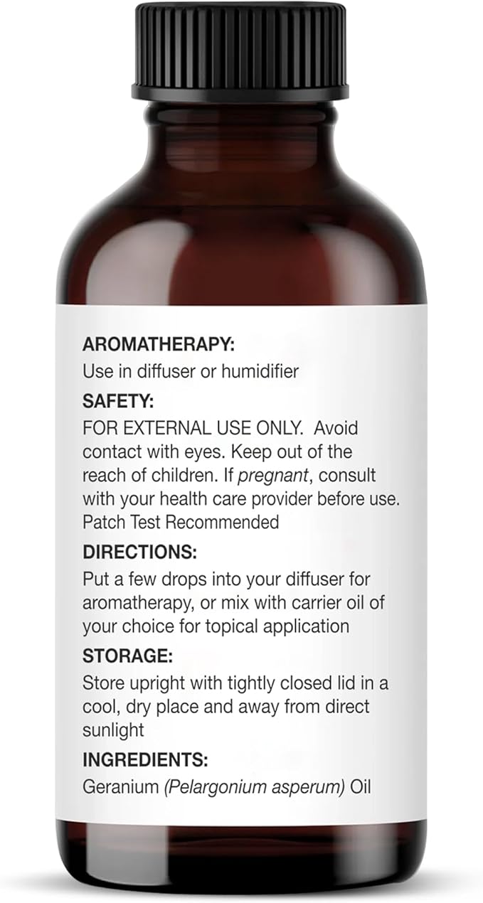 Majestic Pure Essential Oil with Glass Dropper - 100% Pure and Natural - Essential Oils for Diffuser, Aromatherapy, Soap and Candle Making, Geranium Essential Oil, Geranium Oil, 1 Fl Oz (Pack of 2) - Bloomnest
