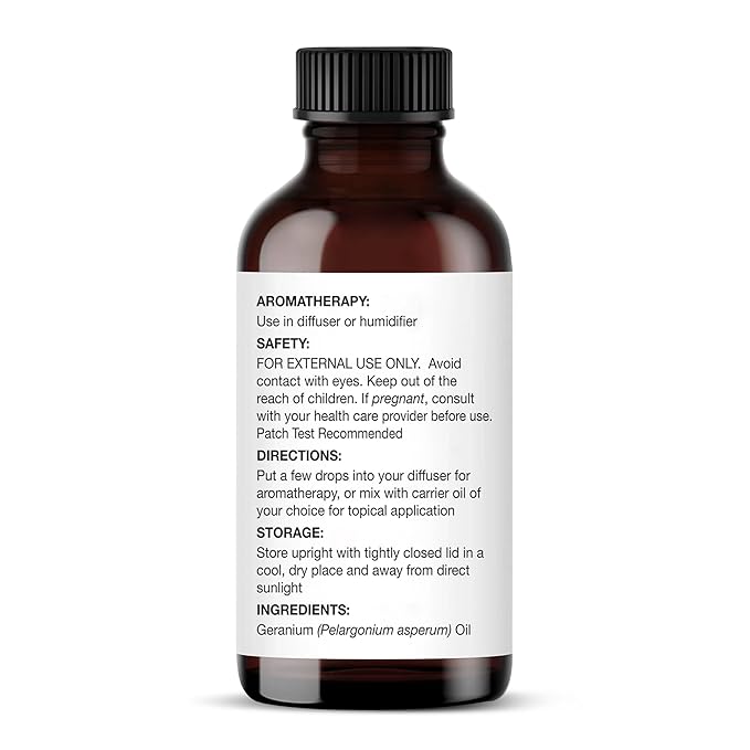 Majestic Pure Geranium Essential Oil with Glass Dropper - 1 Fl Oz - 100% Pure and Natural Geranium Oil - Premium Grade Essential Oils for Diffuser, Aromatherapy, Soap and Candle Making - Bloomnest