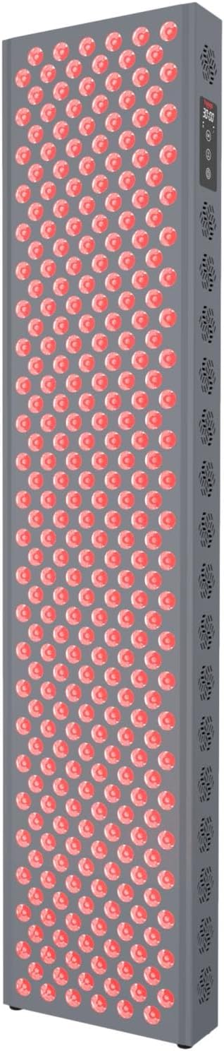 Hooga Red Light Therapy Panel Device – Full Body Panel, 660nm Red & 850nm Near Infrared Light Therapy, LED Light Therapy Lamp, 300 Dual Chip LEDs, Timer, Hanging Kit Included – PRO1500