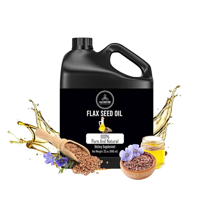 Naturevibe Botanicals Flaxseed Oil 32 Ounces | 100% Pure and Natural | Great for Skin Care and Hair Care - Bloomnest