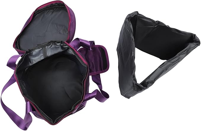 LiebeWH Music Bowl Storage Bag Dual Singing Bowl Bag Crystal Singing Bowl Carrying Case with 2 External Pocket (10in Pure) - Bloomnest