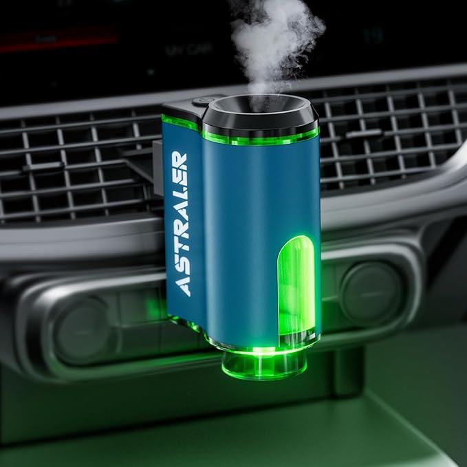 Smart Car Air Freshener Diffuser – Auto On/Off Aromatherapy Diffuse with 3 Scent Modes, USB Rechargeable, Vent Clip, Long-Lasting Essential Oil Refills – Stylish Automobile Decor, Car Accessory& Gift - Bloomnest