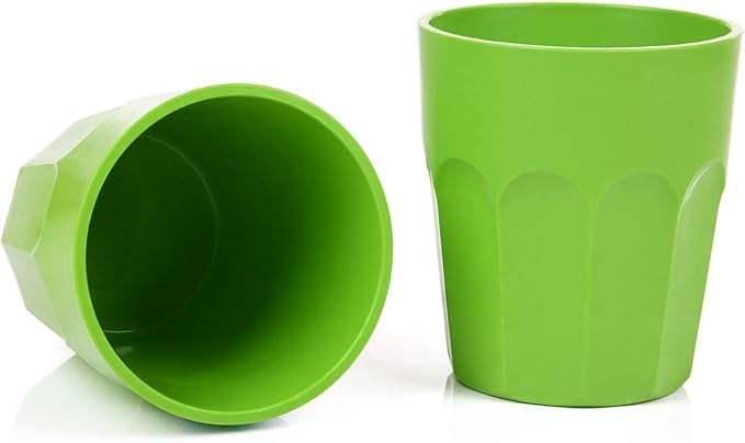 Mintra Home Unbreakable Drinking Cups and Tumblers 4PK - Shatterproof, BPA Free, Reusable, Party Cups, BBQ, Colorful Set, indoors and outdoors (Green, Small - 12oz) - Bloomnest