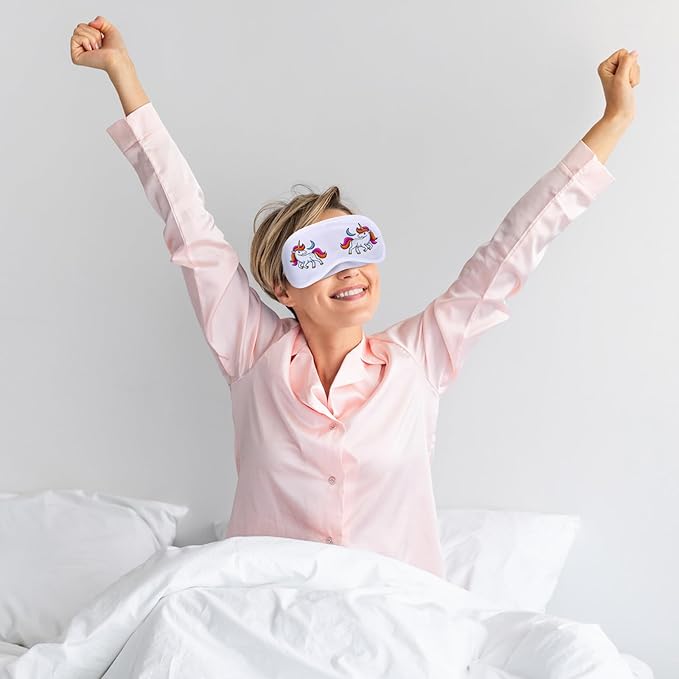 Syhood Sublimation White Eye Mask Blanks Sleepover Party Supplies Slumber Pajama Party Decorations with Fabric Marker Pens DIY White Sleep Mask - Bloomnest