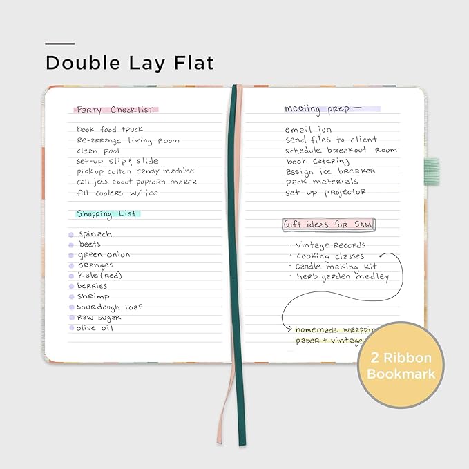 &And Per Se Lined Journal Notebook, 160 Pages, A5 5.7 x 8 inches College Ruled Thick Paper Notebook Journals for Writing, Hardcover Notebooks for Women Men Office School (Colorful Stripes)