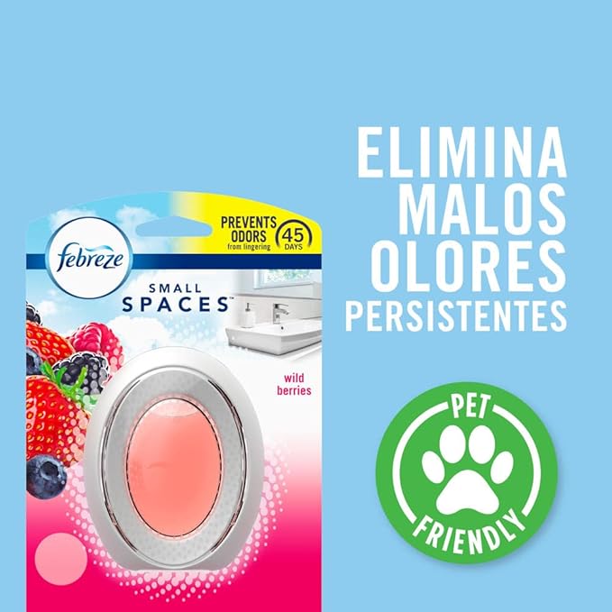 Febreze Small Spaces Air Freshener, Wild Berries, Odor Fighter for Strong Odors (1 Count) - Bloomnest