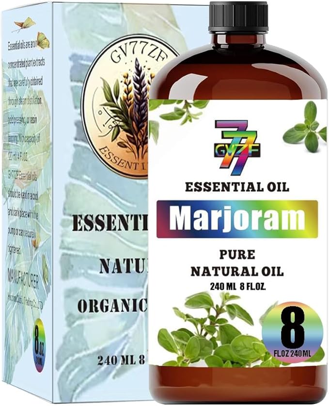 Marjoram Essential Oil (8 oz / 240 ml) – Marjoram Oils for diffusers, humidifiers, Home Baths, Cleaning Products, Yoga, DIY Soaps and DIY Scented Candles - Bloomnest