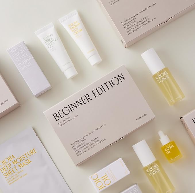 PINKWONDER Beginner Edition Skincare Set | USDA Organic Jojoba Oil | Hydrating & Soothing Routine | Travel Essentials for Women | Korean Skincare Gift - Bloomnest