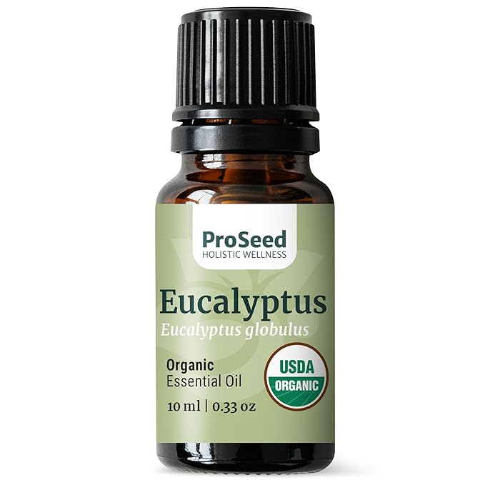 ProSeed Organic Essential Oil – Steam Distilled for Aromatherapy, Calm & Skin Care – Non-GMO, Handmade 10ml (0.33oz) (Eucalyptus) - Bloomnest