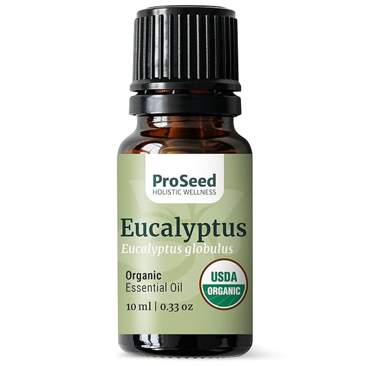 ProSeed Organic Essential Oil – Steam Distilled for Aromatherapy, Calm & Skin Care – Non-GMO, Handmade 10ml (0.33oz) (Eucalyptus) - Bloomnest