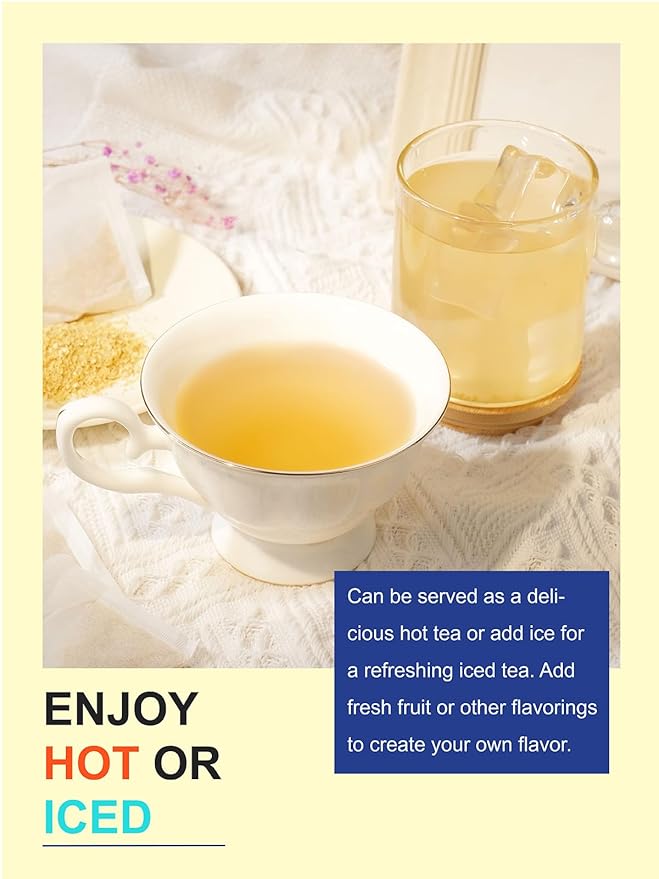 TeeLux Ginger Tea Bags, Natural Ginger Root Tea, Spicy & Zesty & Warm Flavor, Caffeine Free, 100 Count - Bloomnest