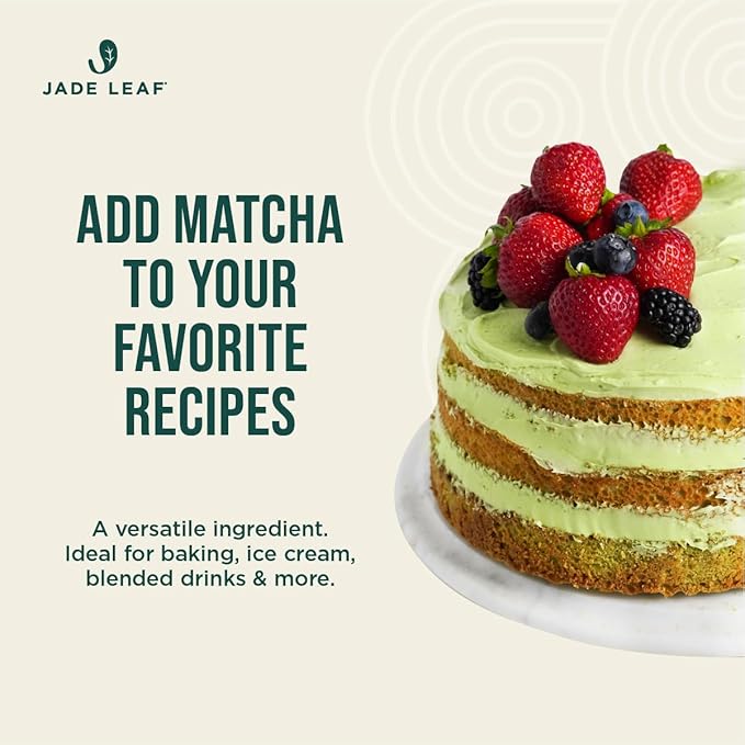 Jade Leaf Matcha Organic Premium Ceremonial Grade Matcha Green Tea Powder - Japanese - Culinary, Ingredient, Ceremonial Barista Teahouse, Latte, Collagen, 16 Ounce (Pack of 1), Culinary - Bloomnest