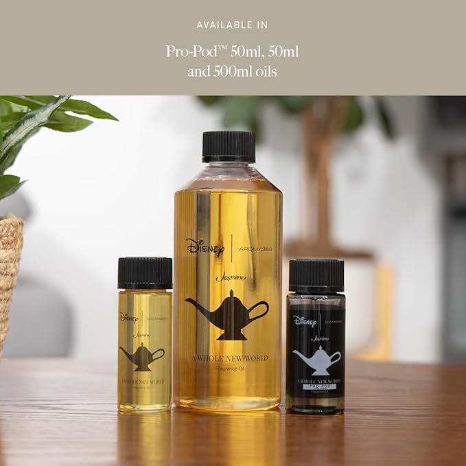 Aroma360 | Disney | A Whole New World Fragrance Oil Blend | Aladdin| Princess Jasmine | Luxury Essential Oil Diffuser | Aromatherapy Scent Diffuser Oil | Orange, Aldehydes & Jasmine 16.9 fl oz, 500mL - Bloomnest