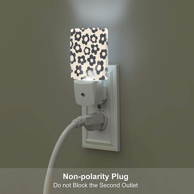 Led Night Light, Groovy Flowers Decorative Plug in Nightlights,with Smart Auto Dusk to Dawn Night Light for Bedroom, Kitchen, Nursery, Bathroom - Bloomnest