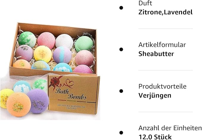 KIMHY Bath Bombs for Women, 12 PCS Bath Bombs for Girls Kids Toddlers Adults, Shea & Coco Butter Dry Skin Moisturize, Bath Bomb Kit for Birthday Halloween Christmas - Bloomnest