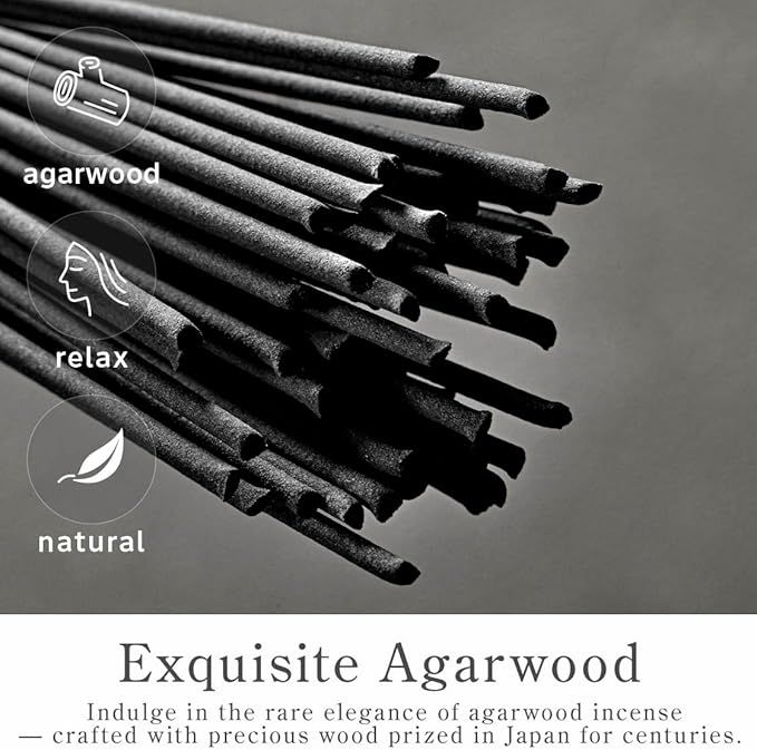 Kyoto Agarwood Incense Sticks - Japanese Temple Aroma, Ideal for Relaxation & Meditation, Approx. 60 Sticks (0.44 Pounds) - Premium Quality Incense for Spiritual & Home Use Nagomikobo - Bloomnest