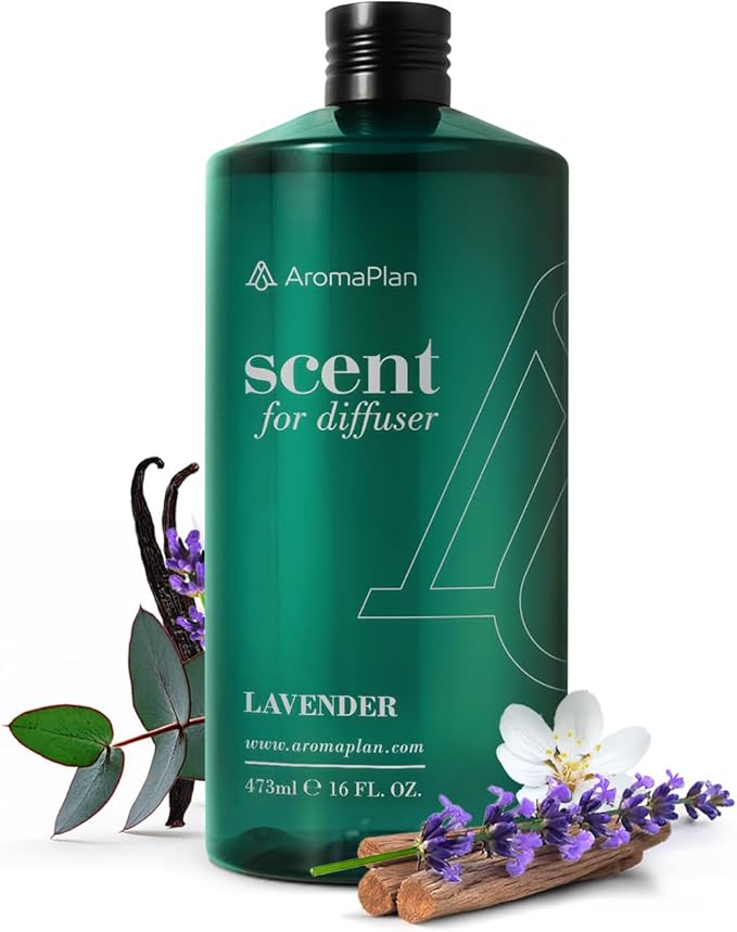 AromaPlan Hotel Scents Lavender 16 Fl Oz (473ml), Home Luxury Aroma & Diffuser Oil for Aromatherapy - USA Made, Bigger Bottle, Bolder Aroma & Longer Lasting - Bloomnest