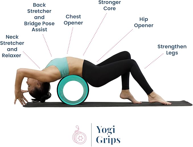 Foam Back Roller Wheel- Back Stretcher with Center Spine Cradle- Targeted Stretching, Neck & Back Pain Relief, Deep Tissue Trigger Point Muscle Massage for Physical Therapy, Pain & Exercise- Set of 5 - Bloomnest