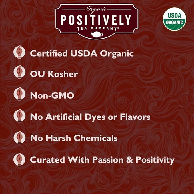 Organic Positively Tea Company, Rooibos Chocolate Chai Tea, Loose Leaf, 4 Ounce - Bloomnest