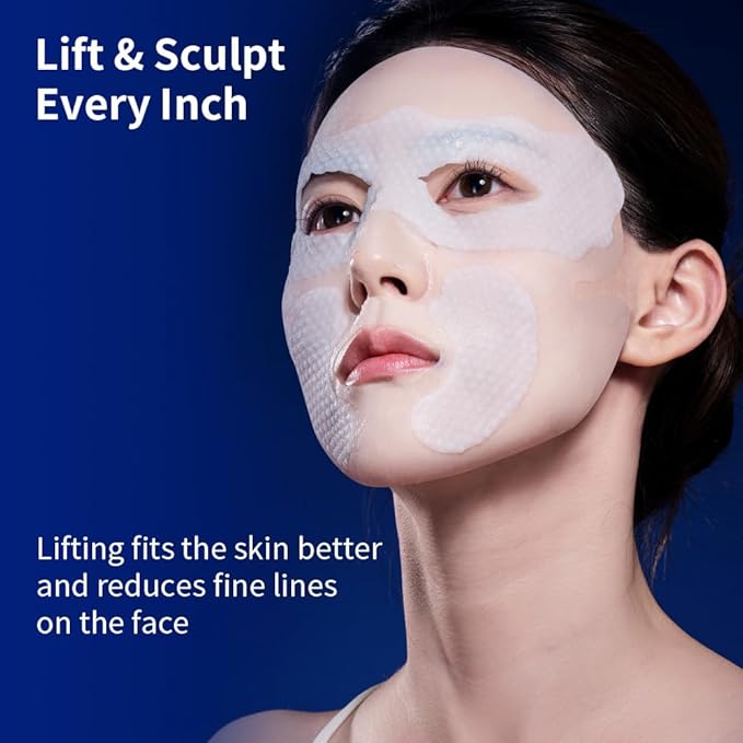 Full-Spectrum Hyaluronic Acid Face Mask – Deep Hydration & Anti-Wrinkle Lifting Sheet Mask, Plumping & Firming Treatment for Fine Lines, Elasticity Boosting Hydrating Facial Mask-5ea - Bloomnest