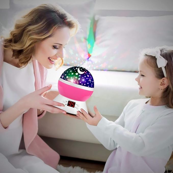 Snowflake Projector Night Light Indoor, Snowflake Nightlight with Timer, Star Lights Projector for Ceiling Kids Room Decor Gifts for 3-8 Year Old Girls Christmas Birthday Gift for Toddler - Bloomnest