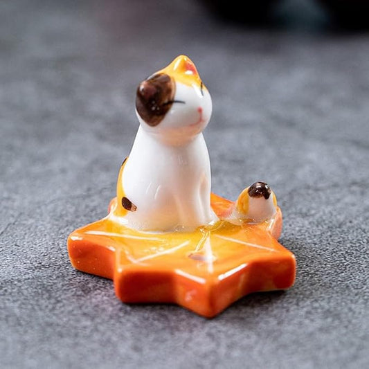 Ceramic Cat Multifunctional Incense Holder Chopstick Rack Ornaments Incense Stick DIY Home Decoration (4) - Bloomnest