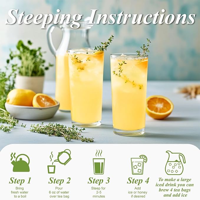 WT WEETEE Lemon Herbal Tea Bags, 2g x 100 Count, Juicy & Refreshing Lemon Flavor, Hot Iced & Cold On-the-Go, Natural Caffeine-free Lemon Tea - Bloomnest