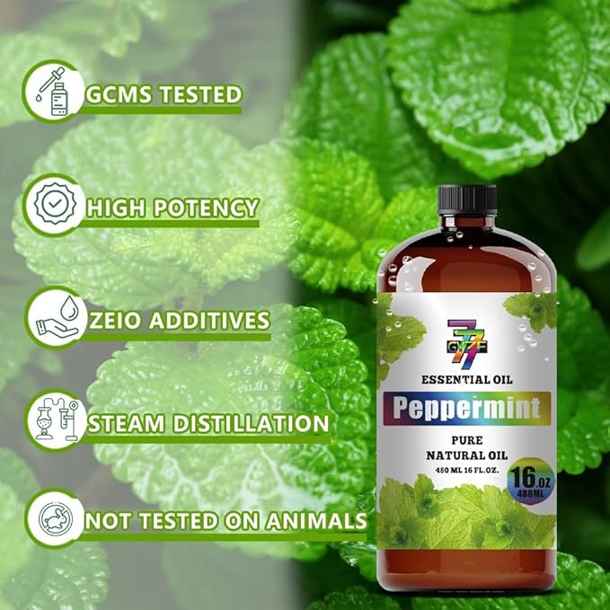 Peppermint Essential Oil (16 oz/480 ml) — Peppermint Oils for Aromatherapy, diffusers, humidifiers, Home fragrances, DIY Skin Care, Soap Making, DIY Candle, Yoga, and Meditation - Bloomnest