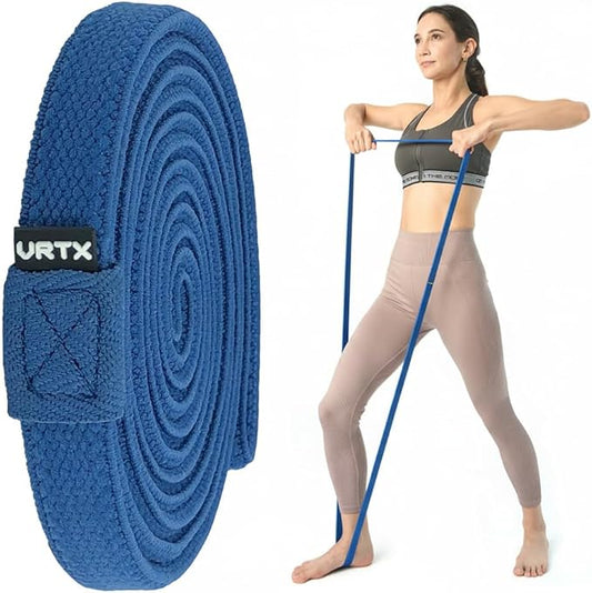 VRTX Fabric Resistance Bands for Men & Women | Long Exercise Band for Workout, Stretch, Yoga, Full Body Training | Soft Mesh Cloth, Non-Slip, High Durability Straps – Single Pack - Bloomnest