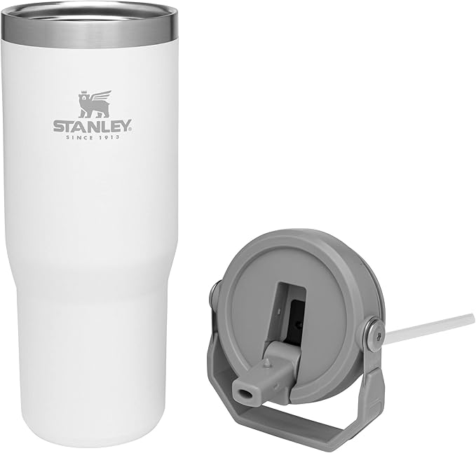 Stanley IceFlow Flip Straw Tumbler with Handle 30 oz | Twist On Lid and Flip Up Straw | Leak Resistant Water Bottle | Insulated Stainless Steel |BPA-Free | Polar - Bloomnest