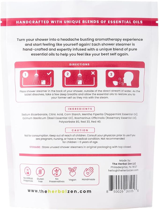 Bulk Shower Steamers with Essential Oils Combo Set by The Herbal Zen (3 Packs of 10 Tablets, Value Set), Bulk Shower Bombs, Relaxation Gift for Women and Men, Birthday Gifts, Mothers Day Gift - Bloomnest