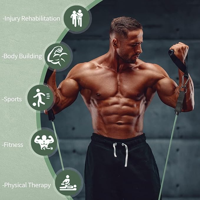 VEICK Resistance Bands, Exercise Bands, Workout Bands, Resistance Bands for Working Out with Handles for Men and Women, Exercising Bands for Fitness Weights Work Out at Home - Bloomnest