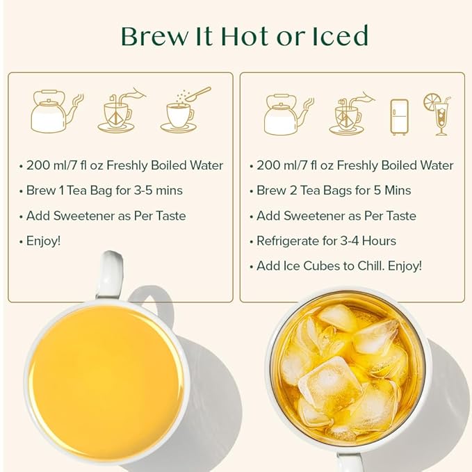 VAHDAM, Organic Turmeric Ginger Herbal Tea Bags (100 Pyramid Tea Bags) Caffeine Free, Non GMO | 100% Pure Herbal Blend - Savory & Spicy, Plant-Based Teabags | Resealable Ziplock Pouch - Bloomnest