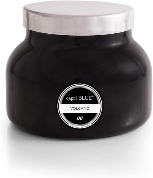 Capri Blue Volcano Scented Candles - Luxury Glass Jar Candles for Home Scented with Tropical Fruit & Sugared Citrus - Soy Wax Blend - Capri Blue Volcano - Black Color (19 oz) - Bloomnest