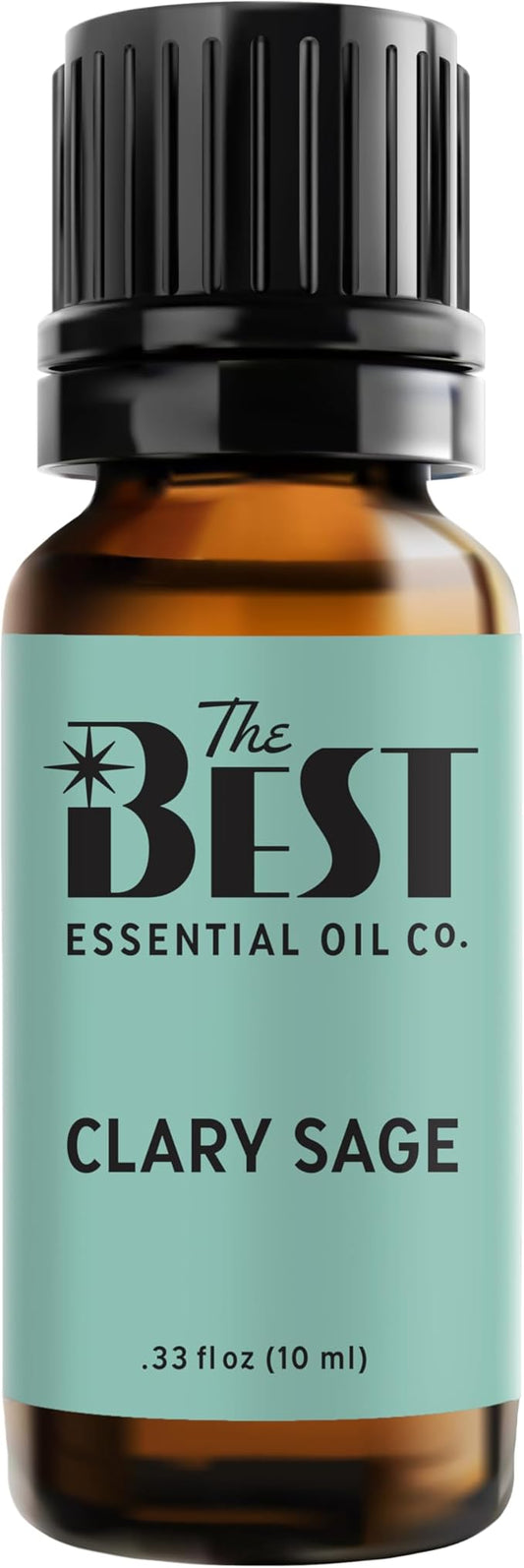 The Best Clary Sage Essential Oil- Premium Grade- 100% Pure & Natural for Aromatherapy, Diffuser, Spa, Massage, Air Freshener- 10 ml (.33 fl oz) - Bloomnest