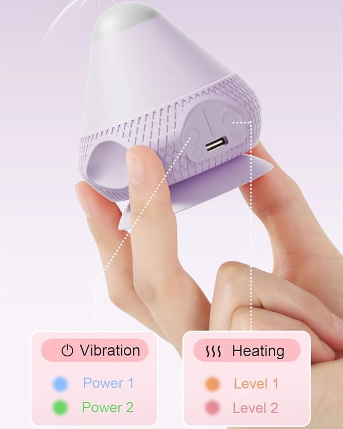 Massage Ball with Heat, Vibration Trigger Point Ball Silicone Self Massager for Deep Tissue Massage, Foot, Shoulder, and Lower Back, Rechargeable Vibrating Exercise Massage Device (Pink) AsinheInc
