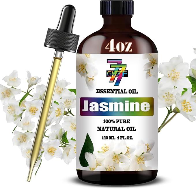 Jasmine Essential Oil (4 oz/120 ml) — Jasmine Oils for Aromatherapy, diffusers, humidifiers, Home fragrances, DIY Skincare, soap Making, DIY Candle, Relaxation, Yoga, and Meditation - Bloomnest