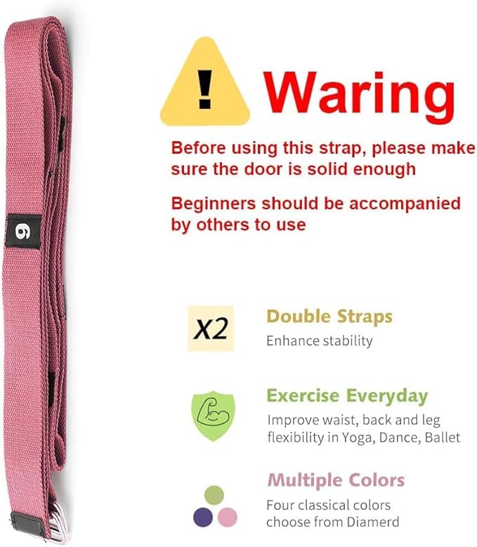 Leg Stretcher Strap, Stretching Equipment with Door Anchor Flexibility Trainer Backbend Assist for Dance Aerial Yoga Ballet Leg Stretching Exercise - Bloomnest